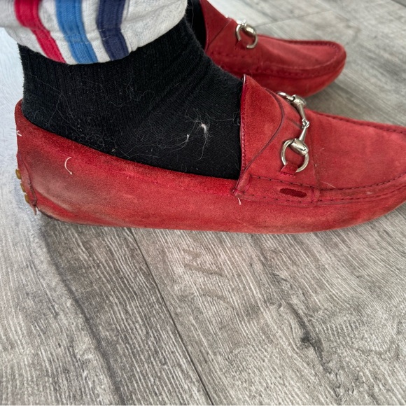 Gucci Moccasins Size 11 Red - Picture 2 of 9